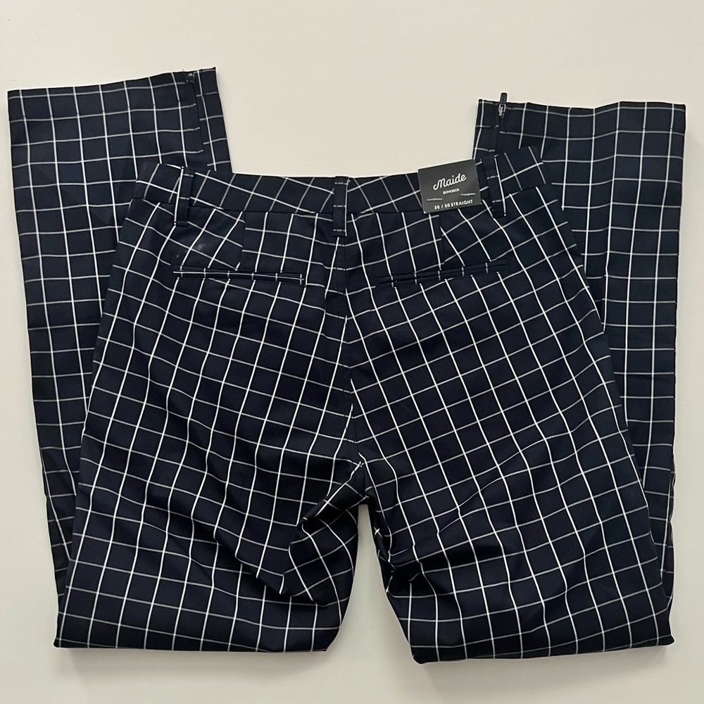 Men’s Bonobos Maide Navy Windowpane Golf Pants 30/30 Straight NWT - Picture 7 of 8